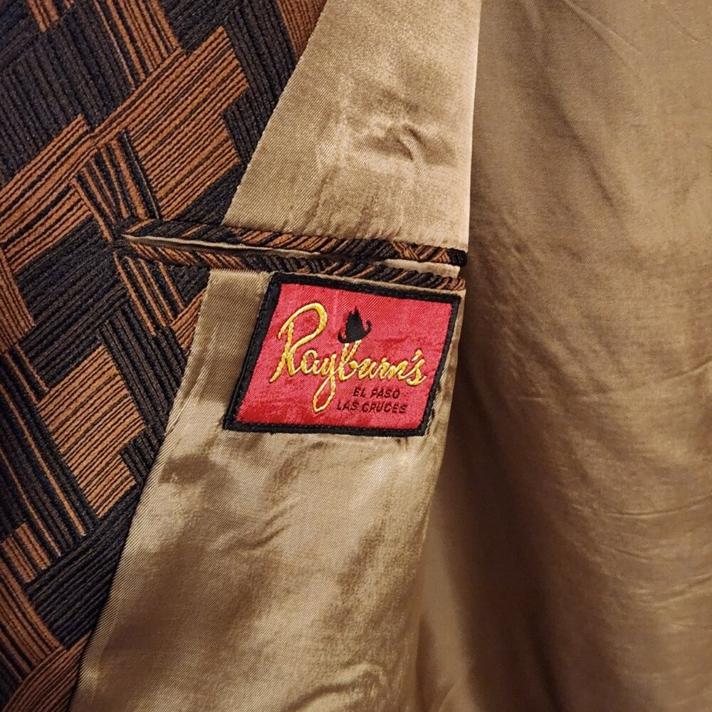🕺 Vintage 70s Rayburn's El Paso Geometric Disco Blazer 44R 🕺 - Picture 4 of 7